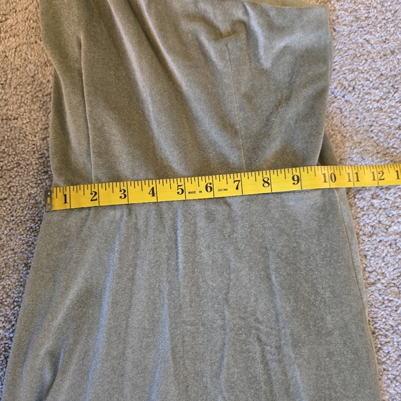 Baltic Born XS Tatiana Velvet One Shoulder Sage Green Olive Maxi Formal Dress - Picture 11 of 12